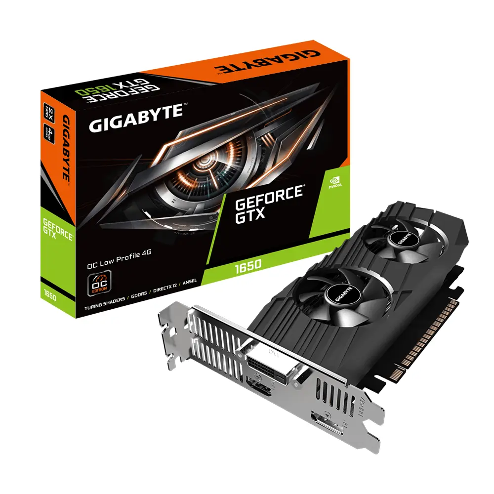 Tarjeta Gráfica GTX Gigabyte 1650 4GB LP DDR6