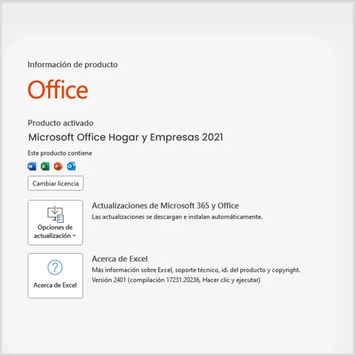 Office 2021 Hogar y Empresas - Activado