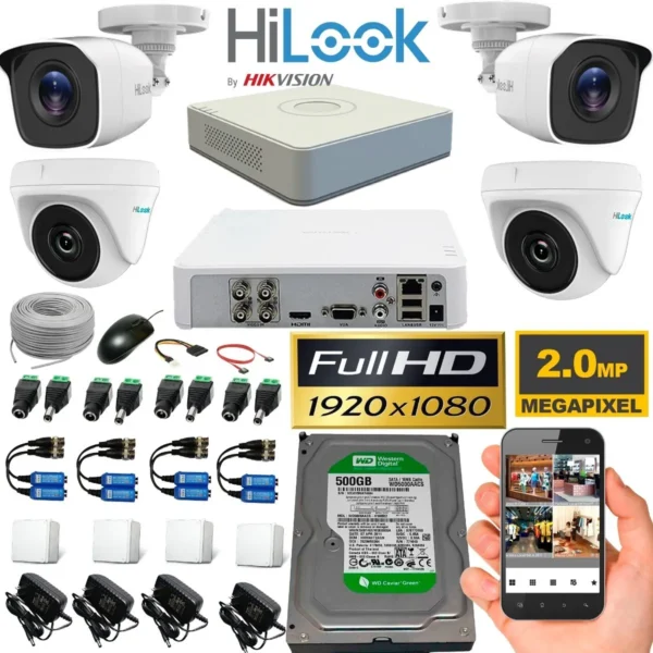 Kit Hikvision CCTV 4 Cámaras
