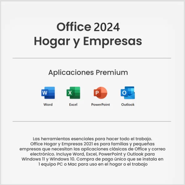 Office 2024 Hogar y Empresas Bind - 1 PC/MAC