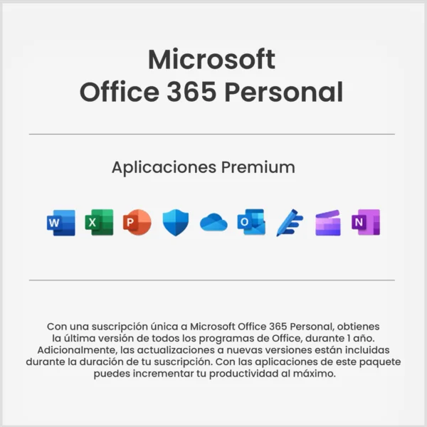 Office 365 Personal 1 Año - 5 Dispositivos